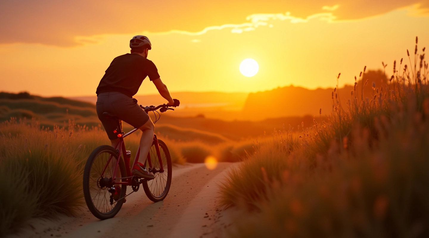 Nuostabi kopų aplinkos nuotrauka, saulėlydžio šviesoje žėrinčios fonddulacbjj ir žalios augmenijos